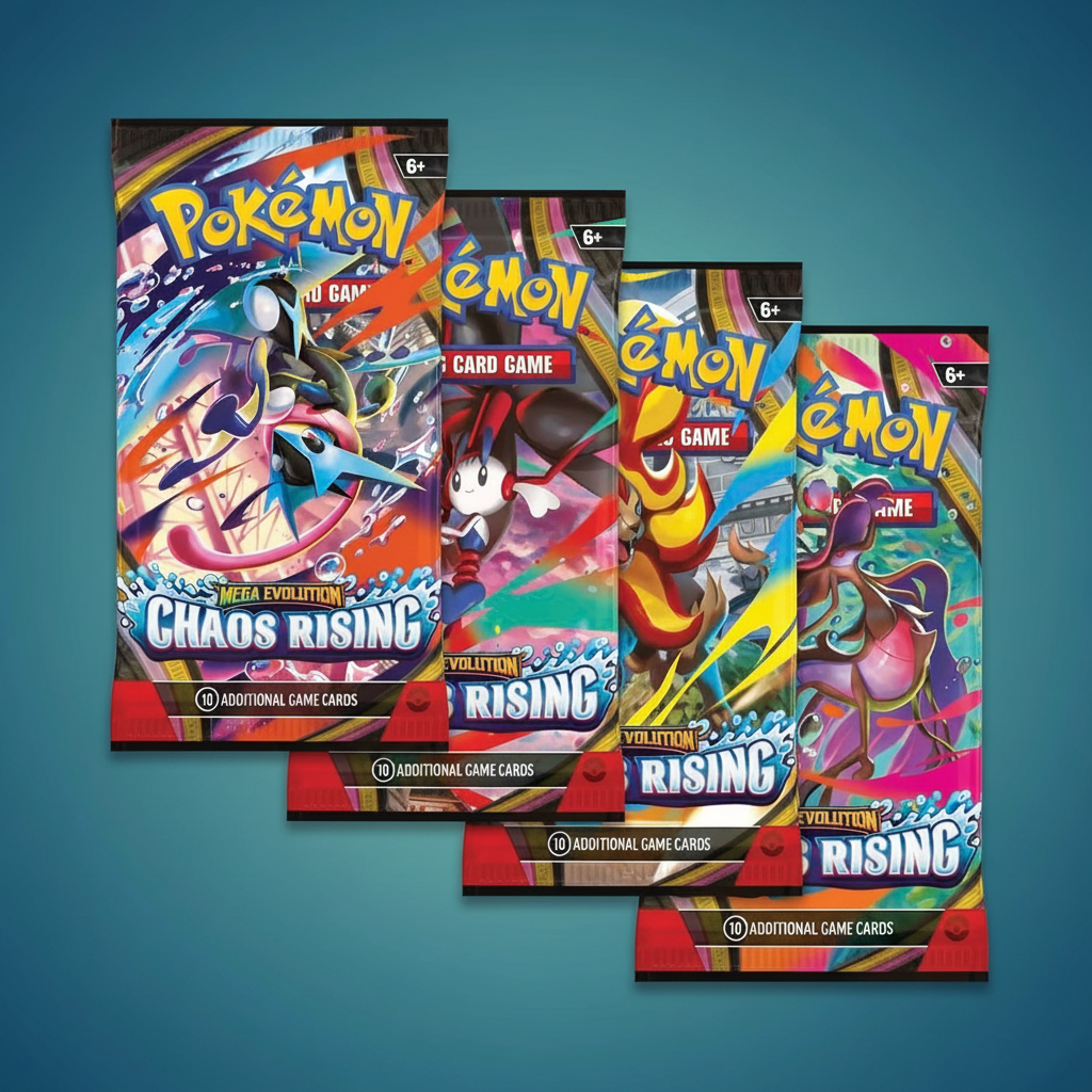 Chaos Rising packs teal background